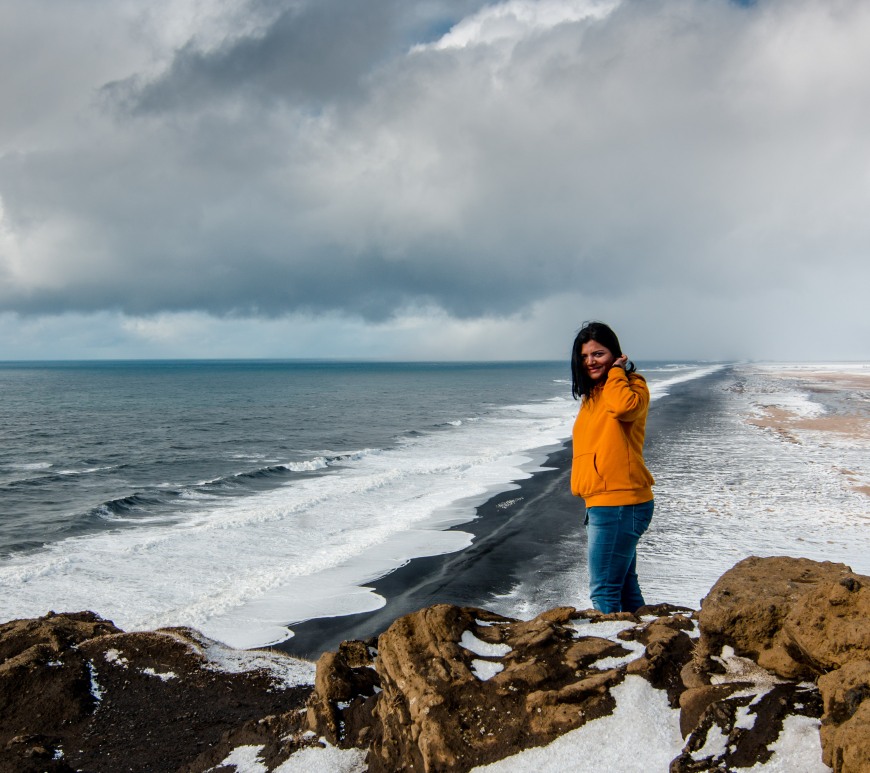 Solo Indian girl traveling in Iceland
