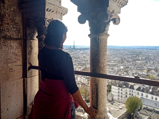 Paris city view from Sacre Coeur dome